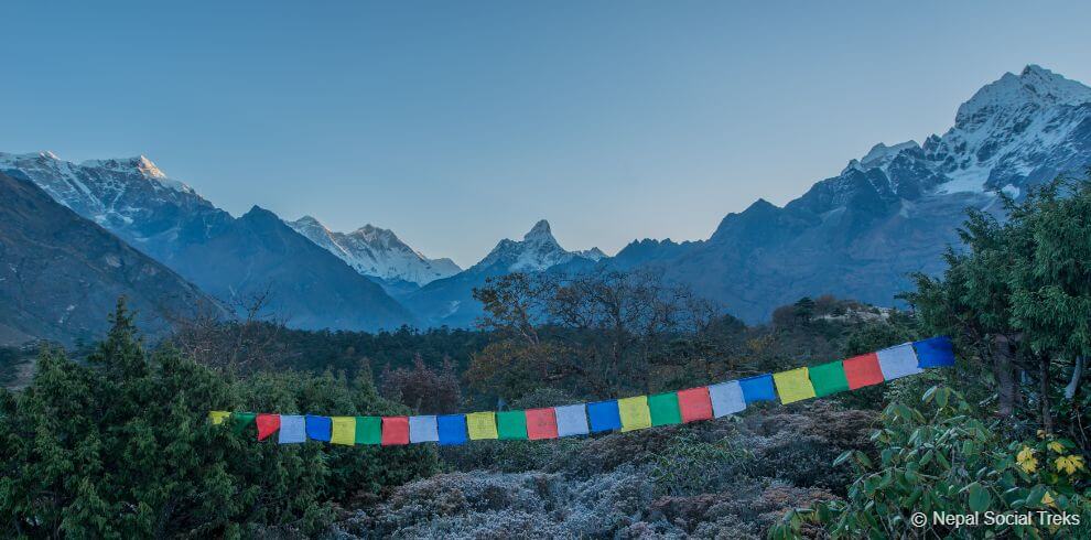 View of Everest and Amadablam