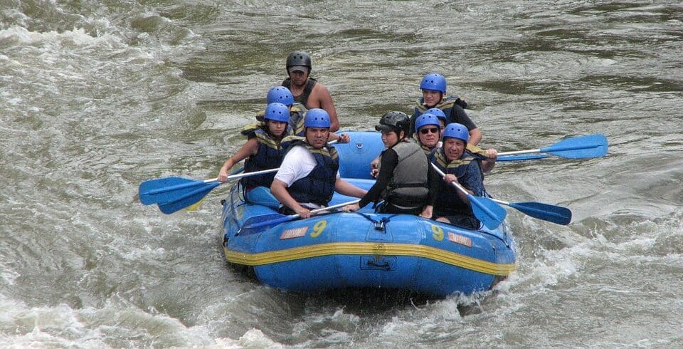 rafting in river